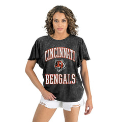 Gameday Couture Women's Relaxed Flutter Sleeve T-Shirt - Cincinnati Bengals T-shirts