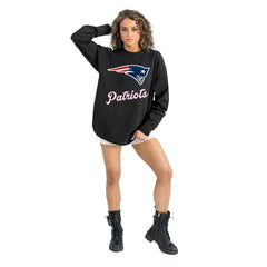 Gameday Couture Women's Oversized Long Sleeve T-Shirt - New England Patriots T-shirts