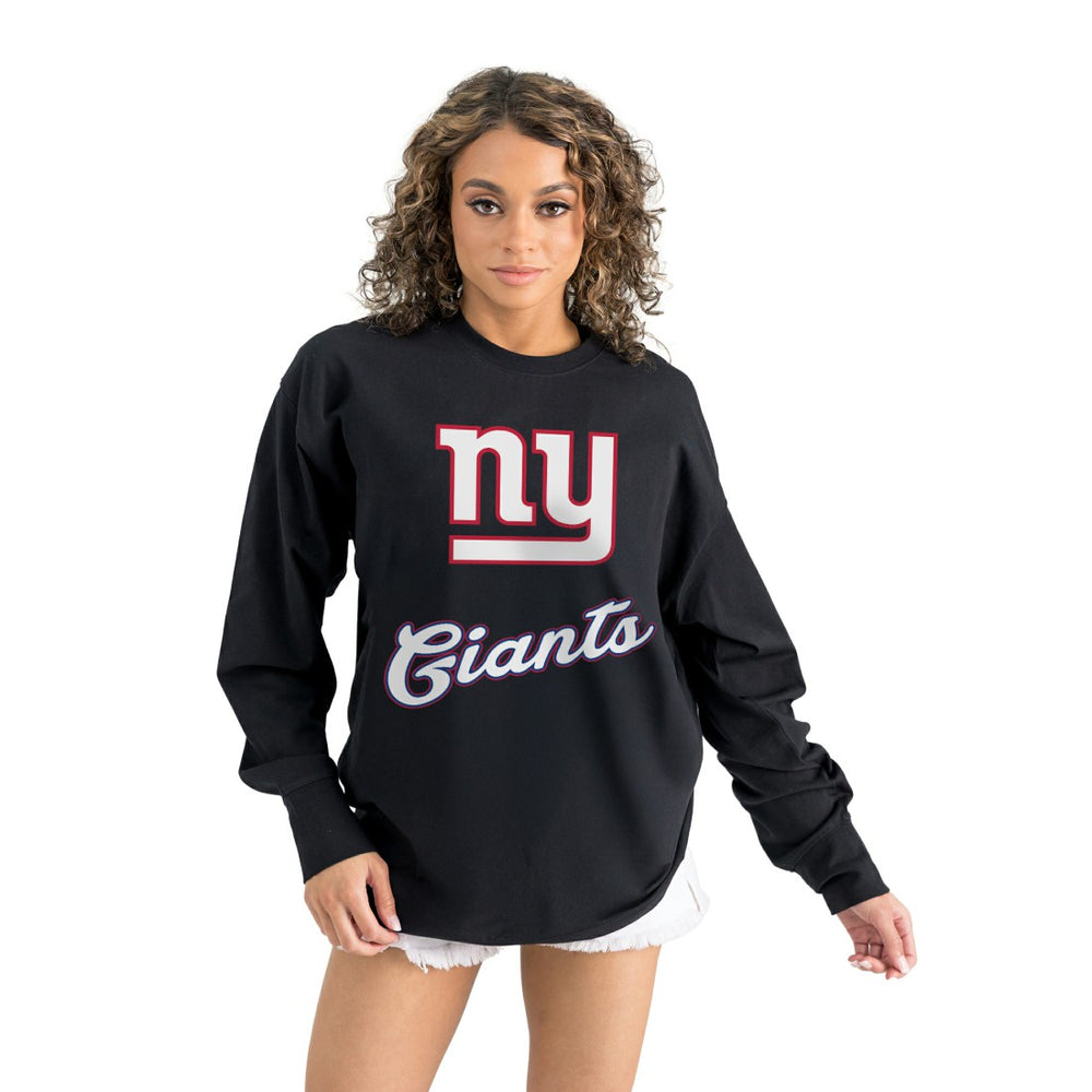 Gameday Couture Women's Oversized Long Sleeve T-Shirt - New York Giants T-shirts