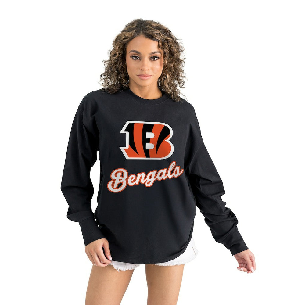Gameday Couture Women's Oversized Long Sleeve T-Shirt - Cincinnati Bengals T-shirts