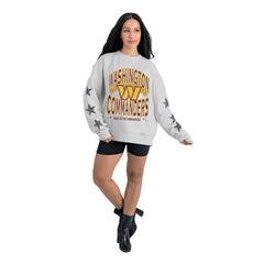 Gameday Couture Women's Resilience Relaxed Rhinestone Pullover Sweatshirt - Washington Commanders Pullover