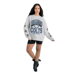 Gameday Couture Women's Resilience Relaxed Rhinestone Pullover Sweatshirt - Indianapolis Colts Pullover