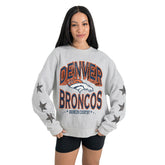 Gameday Couture Women's Resilience Relaxed Rhinestone Pullover Sweatshirt - Denver Broncos Pullover