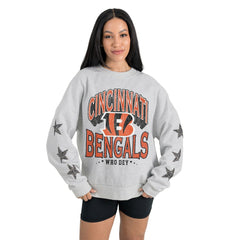 Gameday Couture Women's Resilience Relaxed Rhinestone Pullover Sweatshirt - Cincinnati Bengals Pullover