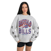 Gameday Couture Women's Resilience Relaxed Rhinestone Pullover Sweatshirt - Buffalo Bills Pullover