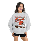Gameday Couture Women's Home Turf Oversized Premium Fleece Pullover Sweatshirt - Cleveland Browns Pullover