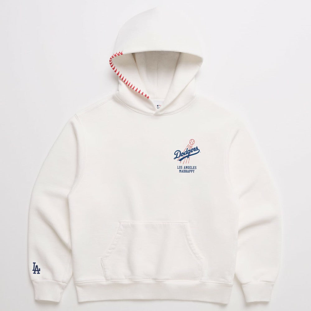 White Los Angeles Dodgers Madhappy x MLB Unisex Heavyweight Fleece Hoodie