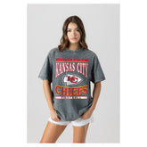 Gameday Couture Women's Oversized Classic Grind Washed T-Shirt - Kansas City Chiefs T-shirts
