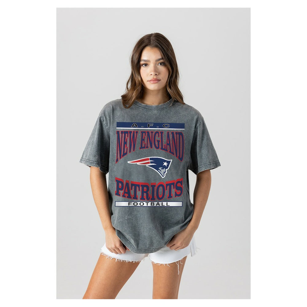 Gameday Couture Women's Oversized Classic Grind Washed T-Shirt - New England Patriots T-shirts