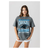 Gameday Couture Women's Oversized Classic Grind Washed T-Shirt - Carolina Panthers T-shirts