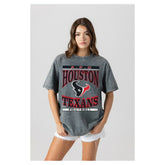 Gameday Couture Women's Oversized Classic Grind Washed T-Shirt - Houston Texans T-shirts