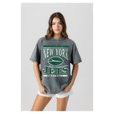 Gameday Couture Women's Oversized Classic Grind Washed T-Shirt - New York Jets T-shirts