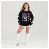 Gameday Couture Women's Pure Victory Rhinestud Star-Sleeve Pullover Sweatshirt - Buffalo Bills Pullover