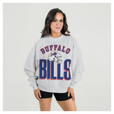 Gameday Couture Women's Fierce Focus Premium Oversized Fleece Pullover Sweatshirt - Buffalo Bills Pullover
