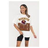 Gameday Couture Women's Oversized Classic Fierce Focus T-Shirt - Washington Commanders T-shirts