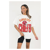 Gameday Couture Women's Oversized Classic Fierce Focus T-Shirt - Kansas City Chiefs T-shirts