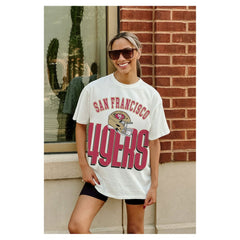 Gameday Couture Women's Oversized Classic Fierce Focus T-Shirt - San Francisco 49ers T-shirts