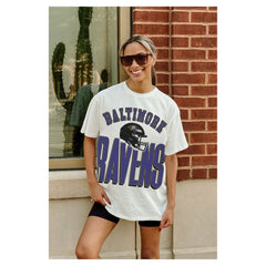 Gameday Couture Women's Oversized Classic Fierce Focus T-Shirt - Baltimore Ravens T-shirts