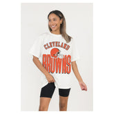 Gameday Couture Women's Oversized Classic Fierce Focus T-Shirt - Cleveland Browns T-shirts
