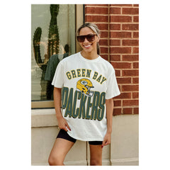 Gameday Couture Women's Oversized Classic Fierce Focus T-Shirt - Green Bay Packers T-shirts