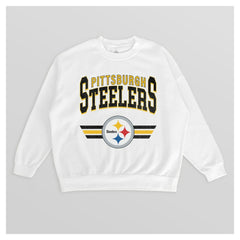 Gameday Couture Women's Swift Strike Premium Oversized Fleece Pullover Sweatshirt - Pittsburgh Steelers Pullover