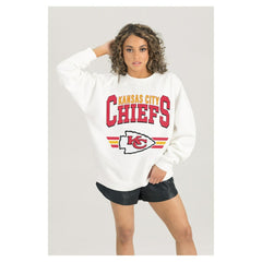 Gameday Couture Women's Swift Strike Premium Oversized Fleece Pullover Sweatshirt - Kansas City Chiefs Pullover