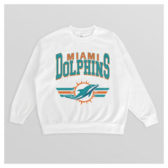 Gameday Couture Women's Swift Strike Premium Oversized Fleece Pullover Sweatshirt - Miami Dolphins Pullover