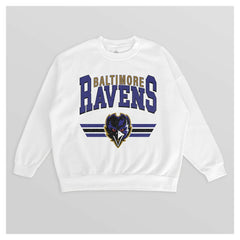 Gameday Couture Women's Swift Strike Premium Oversized Fleece Pullover Sweatshirt - Baltimore Ravens Pullover