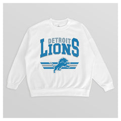 Gameday Couture Women's Swift Strike Premium Oversized Fleece Pullover Sweatshirt - Detroit Lions Pullover