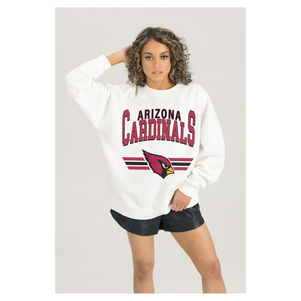 Gameday Couture Women's Swift Strike Premium Oversized Fleece Pullover Sweatshirt - Arizona Cardinals Pullover