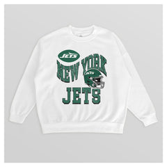 Gameday Couture Women's Oversized Hard Earned Premium Fleece Pullover Sweatshirt - New York Jets Pullover