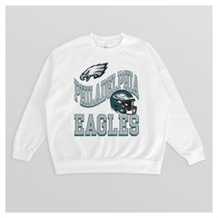 Gameday Couture Women's Oversized Hard Earned Premium Fleece Pullover Sweatshirt - Philadelphia Eagles Pullover