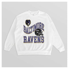 Gameday Couture Women's Oversized Hard Earned Premium Fleece Pullover Sweatshirt - Baltimore Ravens Pullover