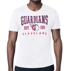 White Cleveland Guardians Starter Distressed Logo T-Shirt