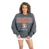 Gameday Couture Women's Bring Your Energy Oversized Premium Fleece Pullover Sweatshirt - Denver Broncos Pullover