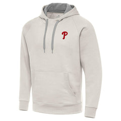 Cream Philadelphia Phillies Antigua Victory Pullover Hoodie