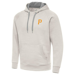 Cream Pittsburgh Pirates Antigua Victory Pullover Hoodie