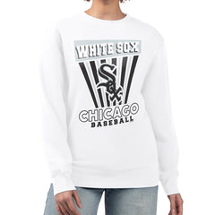 White Chicago White Sox Starter Women's Poster Print Team Fleece Pullover Sweatshirt