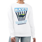White Tampa Bay Rays Starter Women's Poster Print Team Fleece Pullover Sweatshirt