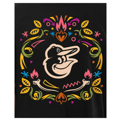 Black Baltimore Orioles New Era Día de los Muertos T-Shirt