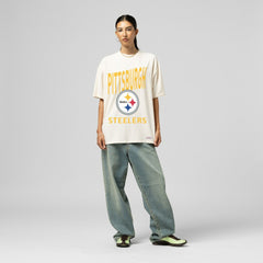 Women's Logo Rise Boyfriend T-Shirt - Pittsburgh Steelers T-shirts