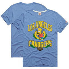 Homage x The Simpsons Unisex Tri-Blend T-Shirt - Los Angeles Chargers T-shirts