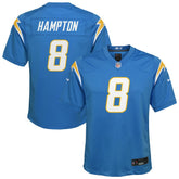 Omarion Hampton Youth Team Game Jersey - Los Angeles Chargers Jerseys
