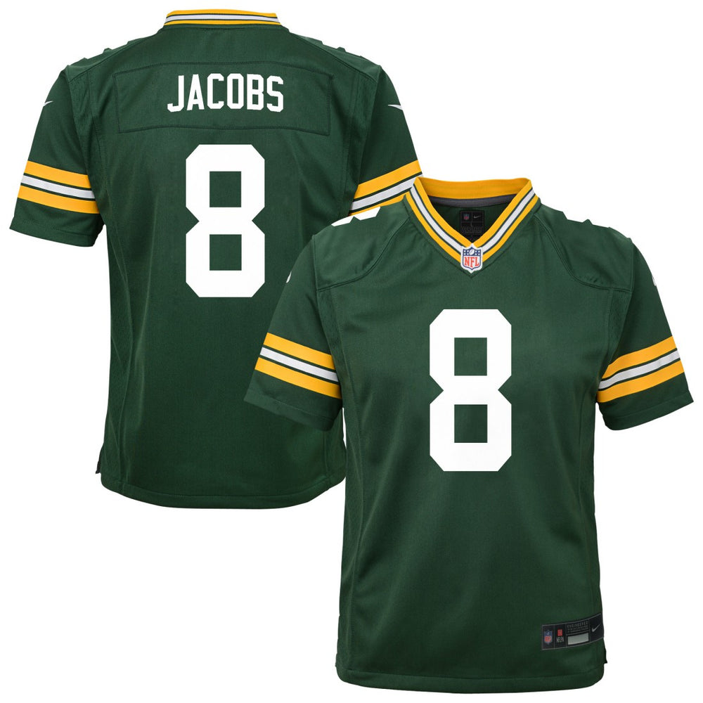 Josh Jacobs Youth Team Game Jersey - Green Bay Packers Jerseys