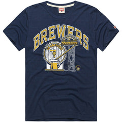 Navy Milwaukee Brewers Homage Hyper Local Refresh Tri-Blend T-Shirt