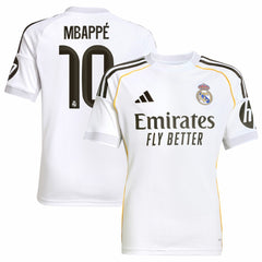 Kylian Mbappé Real Madrid Youth 2025/26 Home Replica Player Jersey