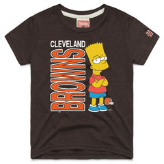 Homage x The Simpsons Youth Tri-Blend T-Shirt - Cleveland Browns T-shirts