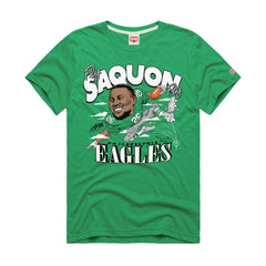 Saquon Barkley Homage Unisex Caricature Player Graphic Tri-Blend T-Shirt - Philadelphia Eagles T-shirts