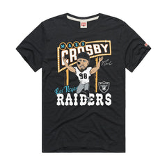 Maxx Crosby Homage Unisex Caricature Player Graphic Tri-Blend T-Shirt - Las Vegas Raiders T-shirts