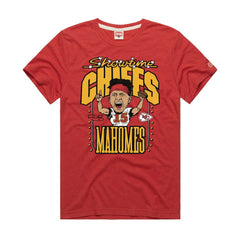 Patrick Mahomes Homage Unisex Caricature Player Graphic Tri-Blend T-Shirt - Kansas City Chiefs T-shirts